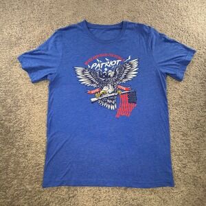 Nine Line Apparel Never Apologize For Being A Patriot Blue Graphic Tee Mens L